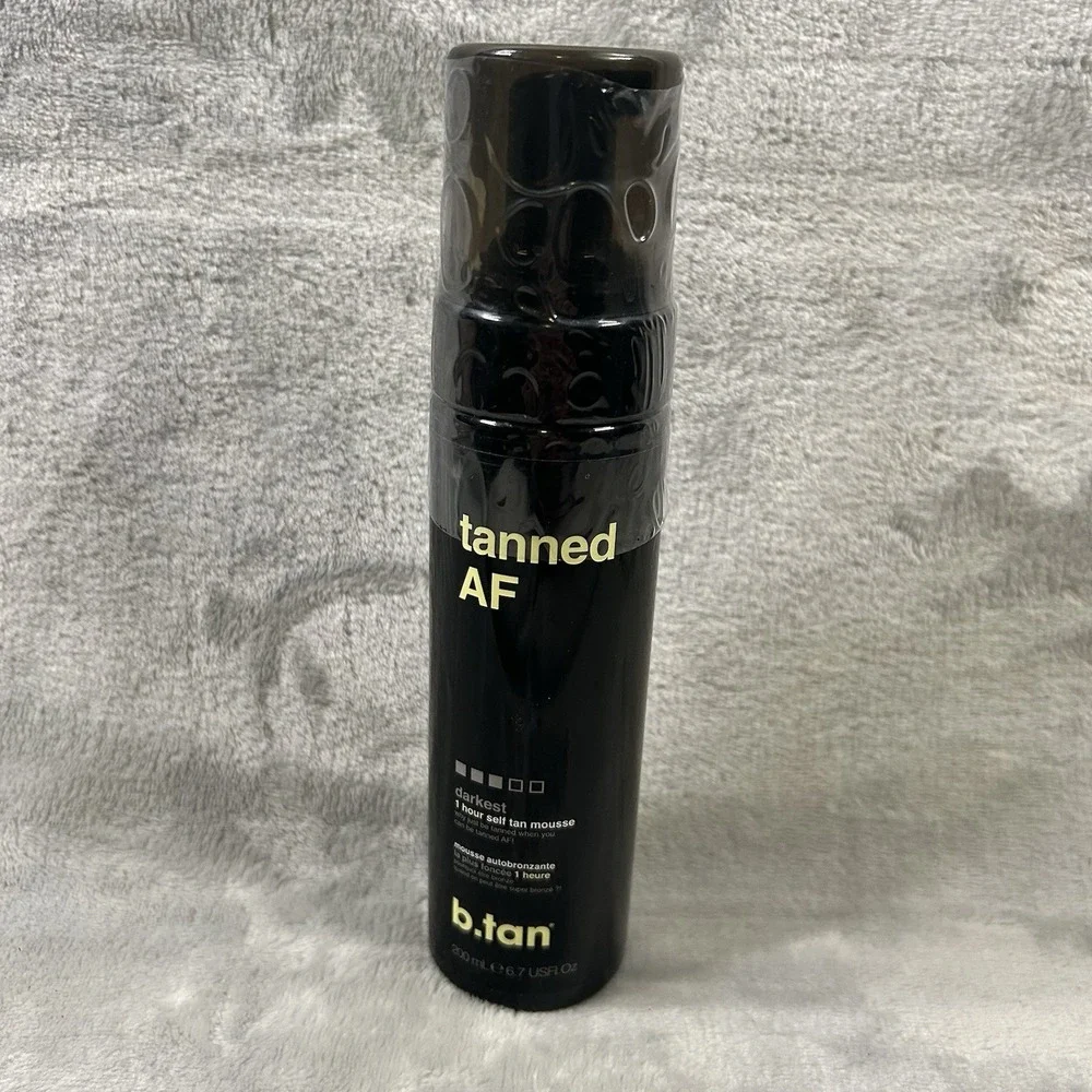 B.Tan Tanned AF‎ Self Tan Mousse 6.7 oz Darkest 1 Hour New Sealed